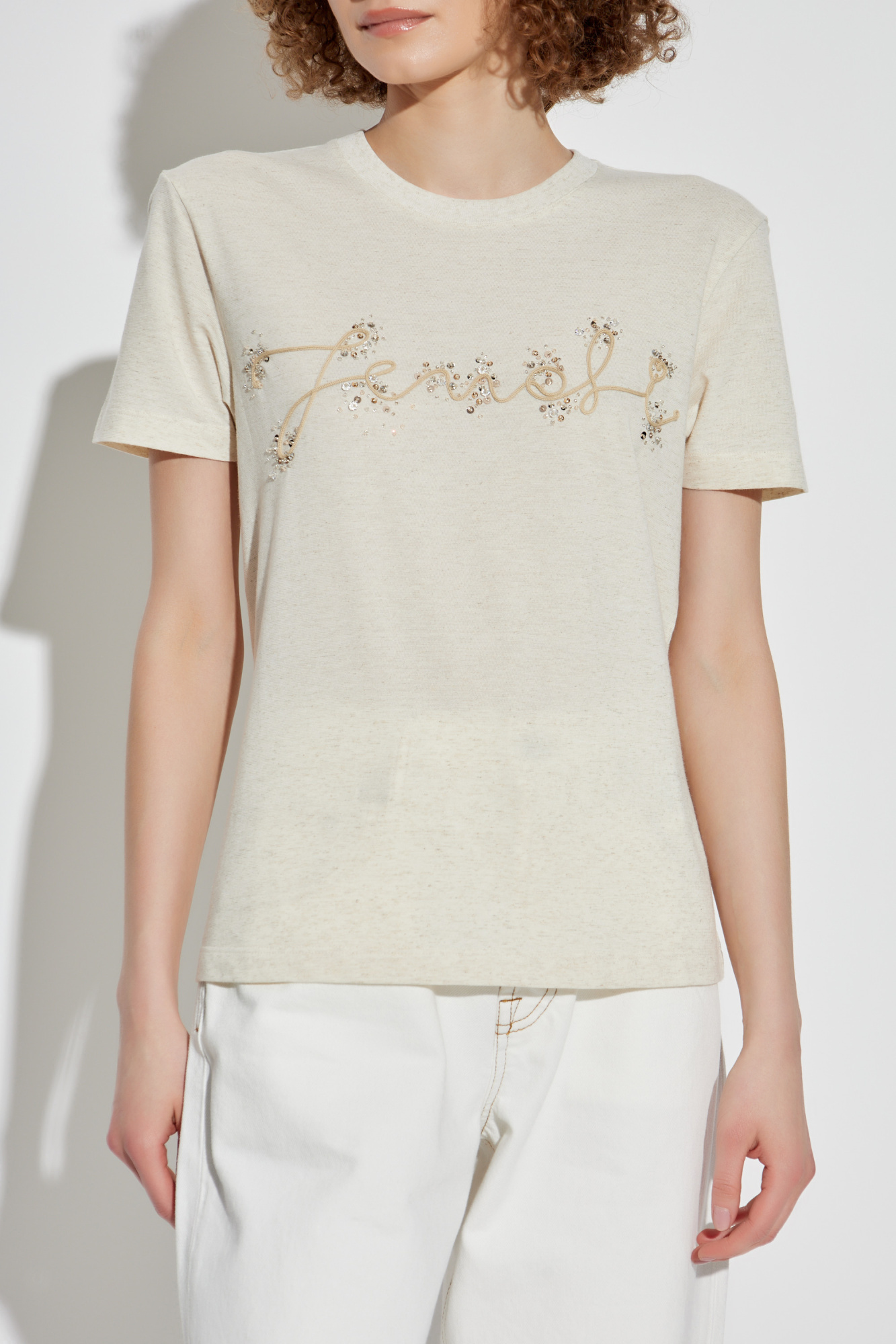 Tシャツ・カットソー FENDI SS25 FF linen shirt Fendi T-Shirt – BALTINI